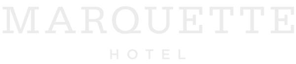 The image displays the text "MARQUETTE HOTEL" in a stylized font.